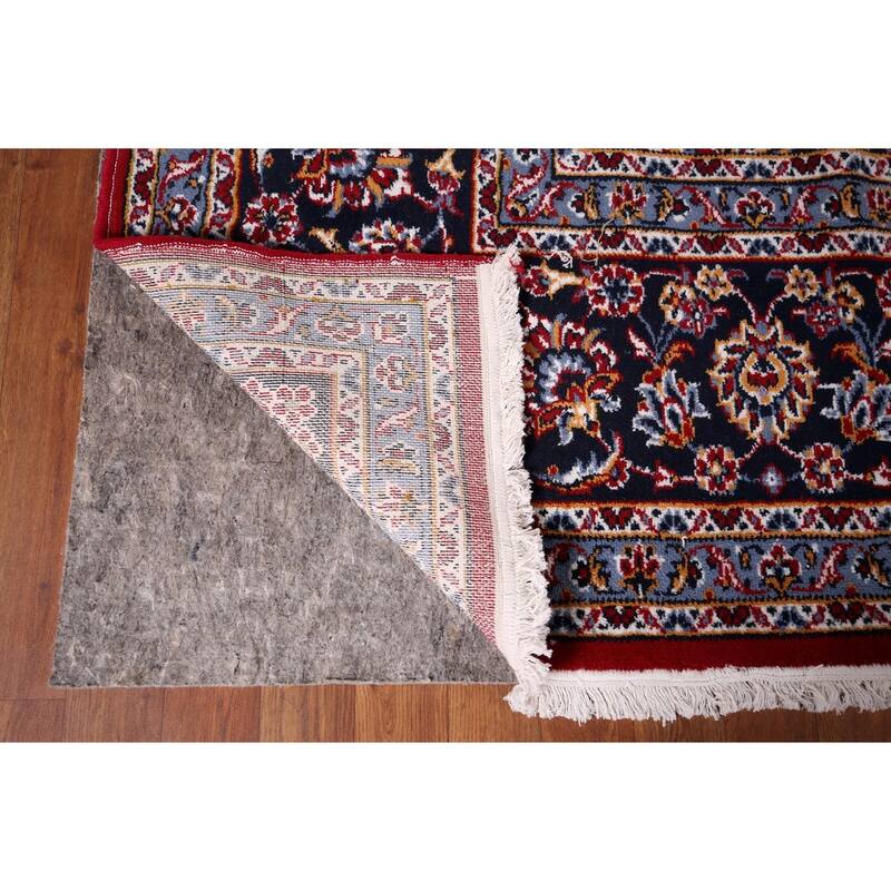 Traditional Floral Red Kashan Turkish Rug Machine-Made Oriental Carpet - 9'7" x 13'2"