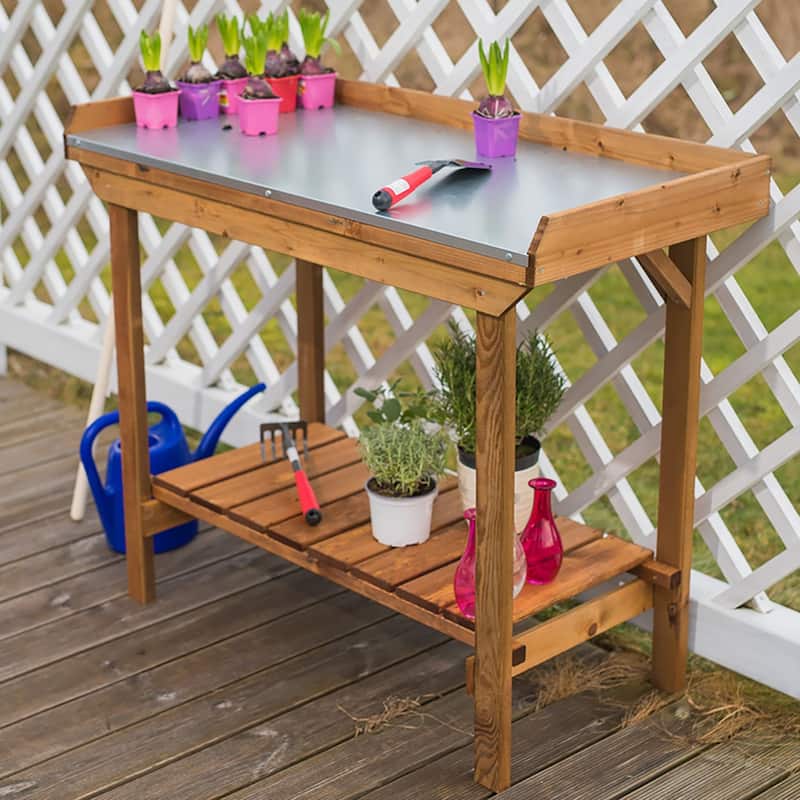 Gardener's Tables with Tin Surface