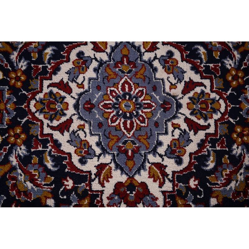Traditional Red Kashan Turkish Rug Living Room Machine-Made Carpet - 9'7" x 12'7"