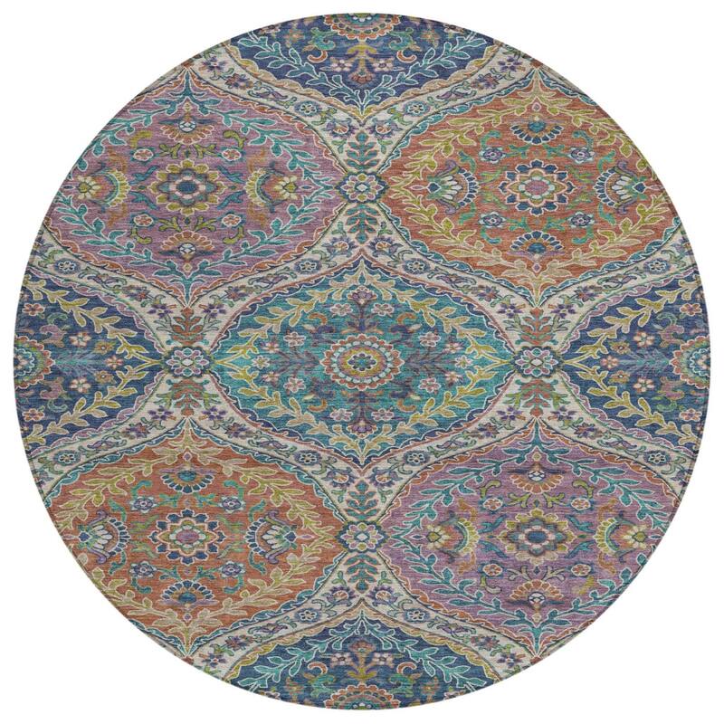 HomeRoots Floral Traditional Rectangle Outdoor Rug
