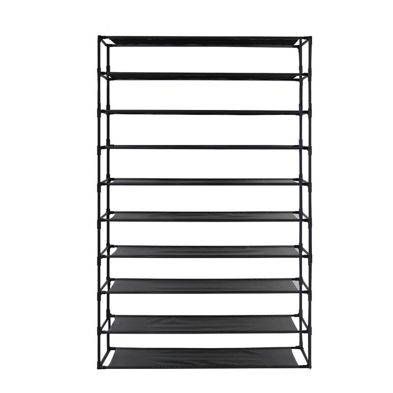 Modern Waterproof Shoe Rack Organizer Tower for Small Spaces Black