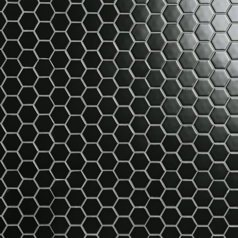 Ackland AKM-P-2X2HXM-CA 11" x 13" Porcelain Geometric Floor and Wall - Lume Caviar