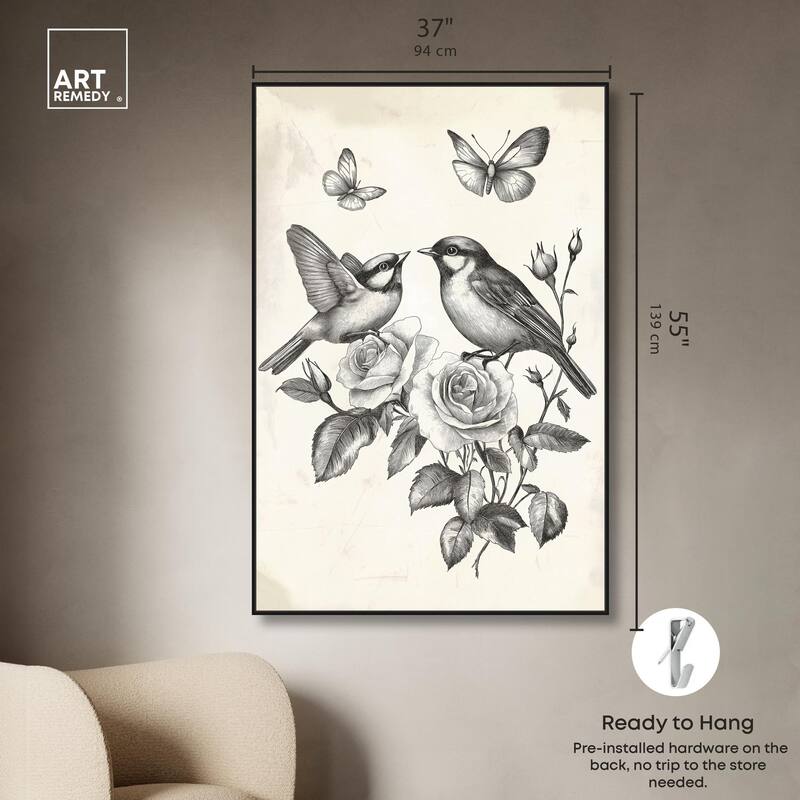 Perched Pair II Canvas by Art Remedy