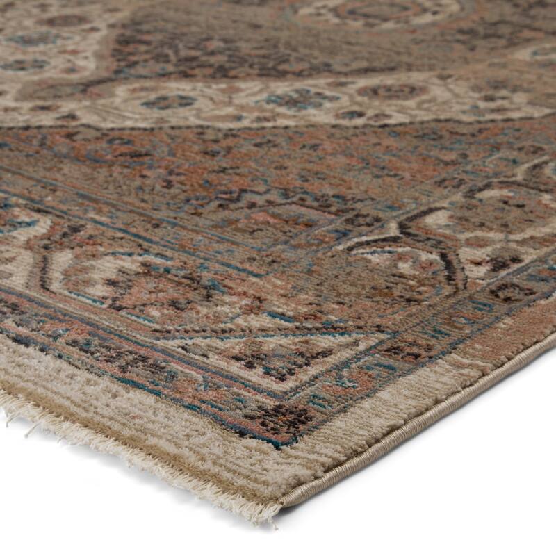 Irenea Medallion Tan/ Ivory Area Rug