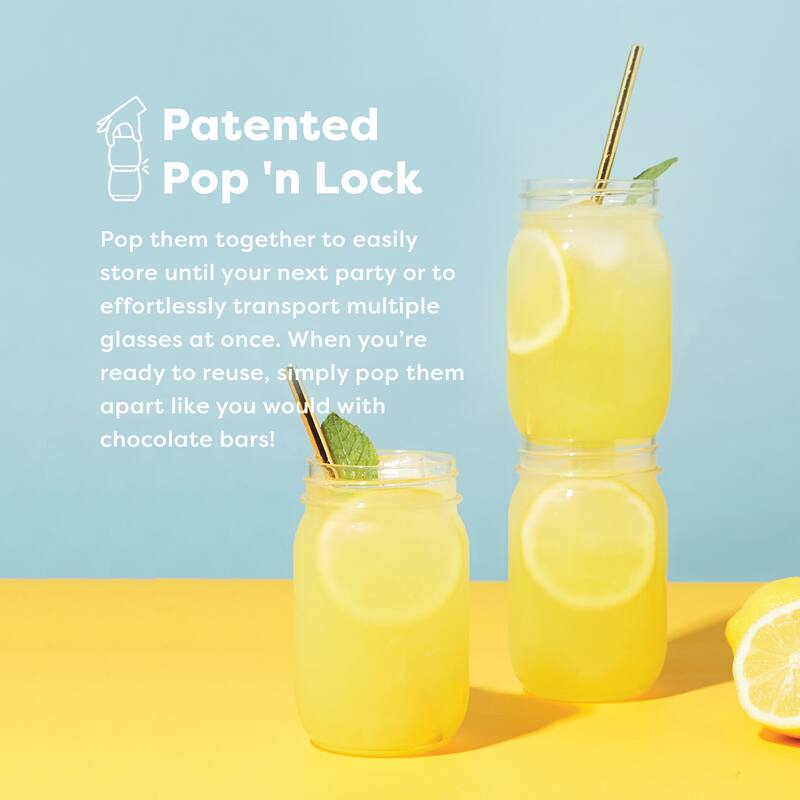 TOSSWARE POP 18oz Pint SET OF 252, Recyclable, Unbreakable & Crystal