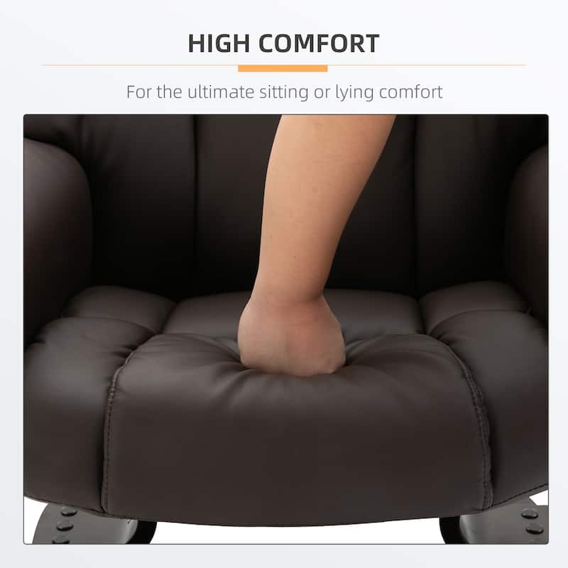 HOMCOM Massage Recliner Chair with Ottoman Footrest