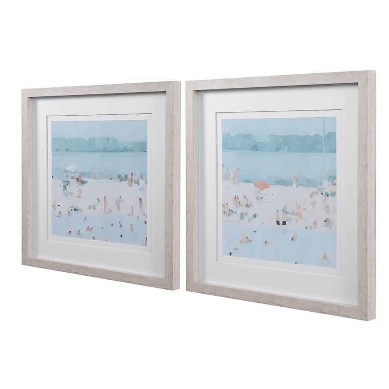 Uttermost Sea Glass Sandbar Framed Prints (Set of 2)
