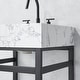 preview thumbnail 136 of 150, Ecija Bath Vanity, Metal Support with Composite Stone Top, no Mirror