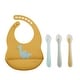 preview thumbnail 1 of 4, Saro Wild Dinosaur Silicone Spoons & Bib Set