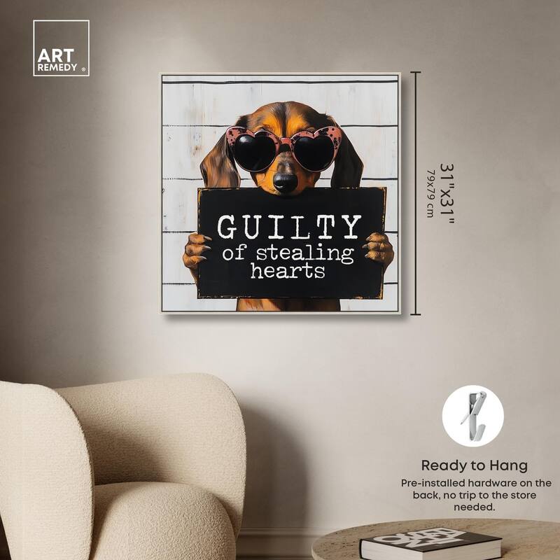 Guilty of Stealing Hearts Canvas by Art Remedy
