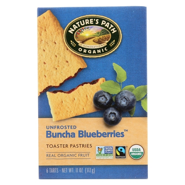 Nature's Path Organic Unfrosted Toaster Pastries - Buncha Blueberries - Case of 12 - 11 oz.