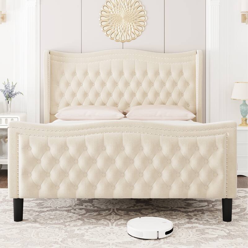 Modern Platform Bed,Full,Queen,King