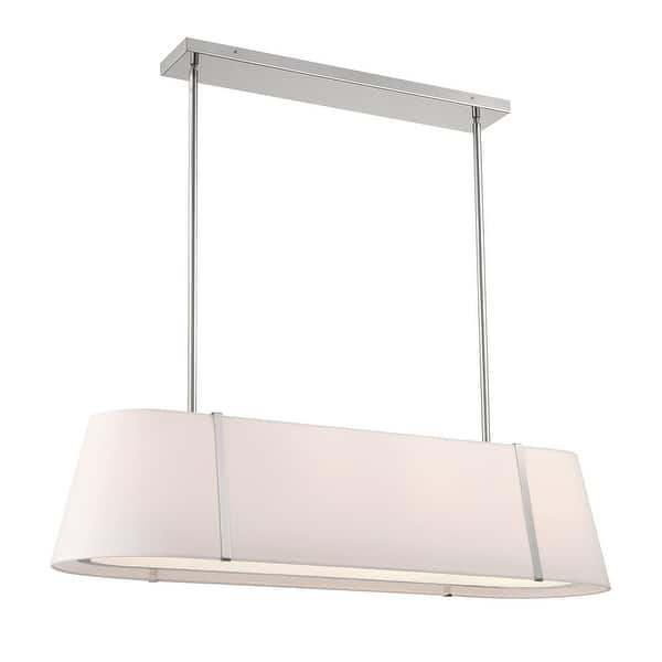 slide 2 of 11, Crystorama Lighting Group FUL-917 Fulton 4 Light 42" Wide Linear Polished Nickel