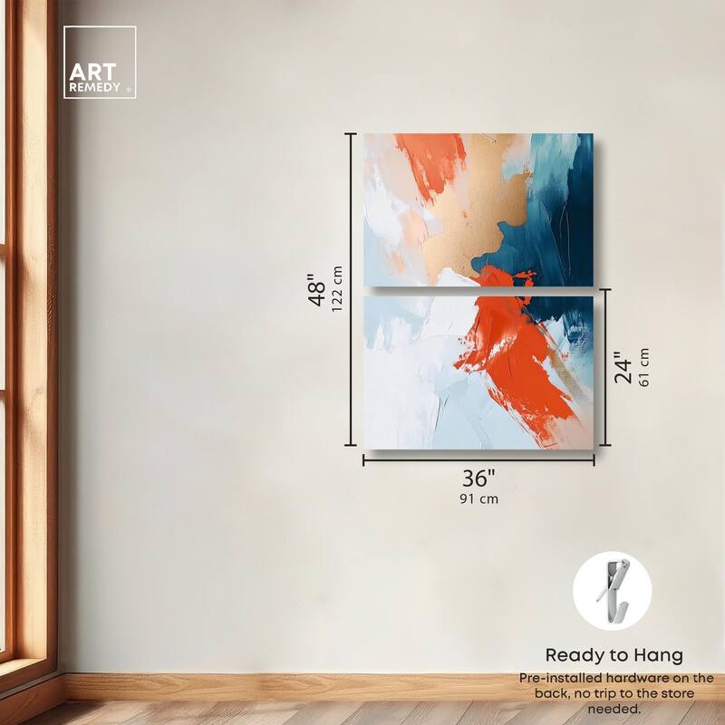 Bold and Bright III Canvas Set of 2 by Art Remedy, Gallery Wrapped