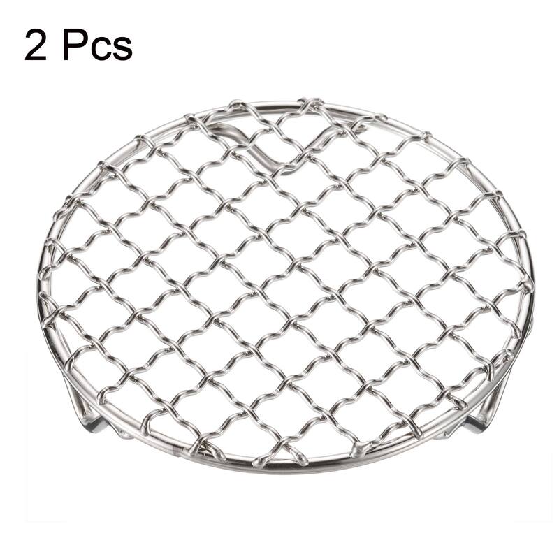 2pcs Round Cooking Rack 4.7" 201 Stainless Steel Barbecue Grill with 20mm Legs - 4.7 Inch