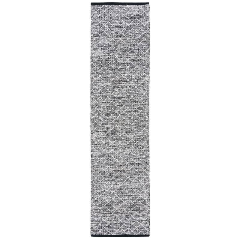 SAFAVIEH Handmade Ebony Fulvia Modern Wool Rug - 2'3" x 9' Runner - Ivory/Black