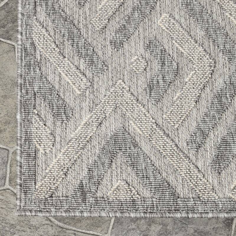 Superior Contemporary Geometric Abstract Indoor Outdoor Area Rug