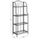 preview thumbnail 46 of 53, SAFAVIEH Amaris Victorian Wrought Iron 4-Tier Outdoor Bakers Rack. - 25" W x 15" D x 63" H