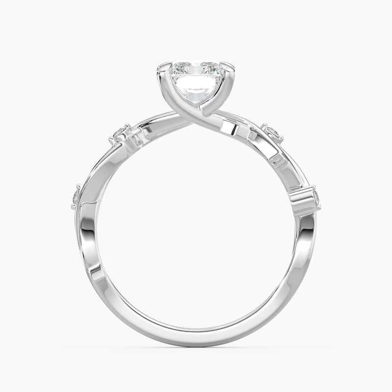 Auriya 14K Gold Lab Grown Diamond Radiant Cut Twisted Vine Engagement Ring 1.03 - 5.03ct. tw. (F-G, VS)