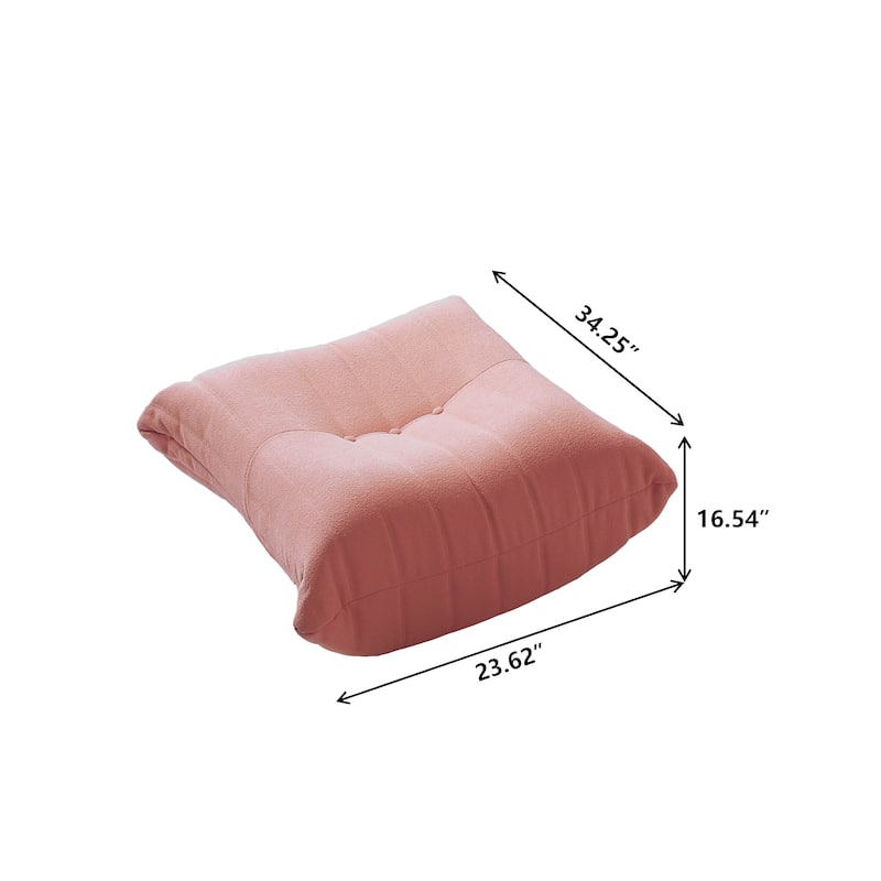 Lazy Floor Sofa Couches,Teddy Velvet Lounge Chair