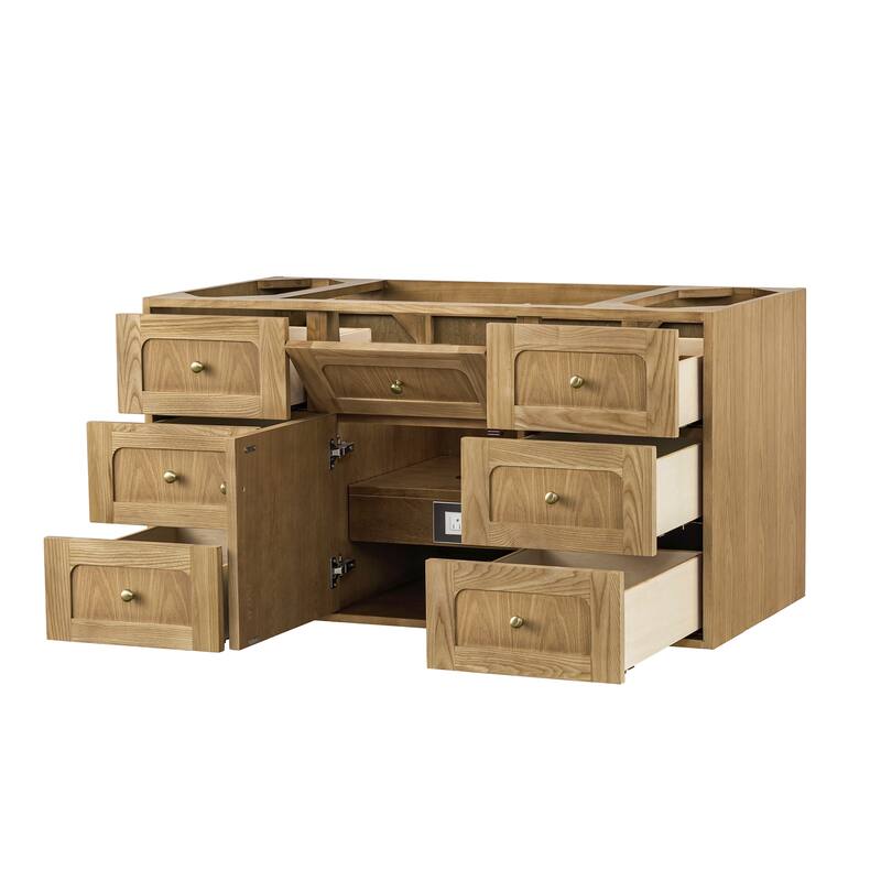 James Martin Vanities Laurent 48" Single Vanity, Light Natural Oak