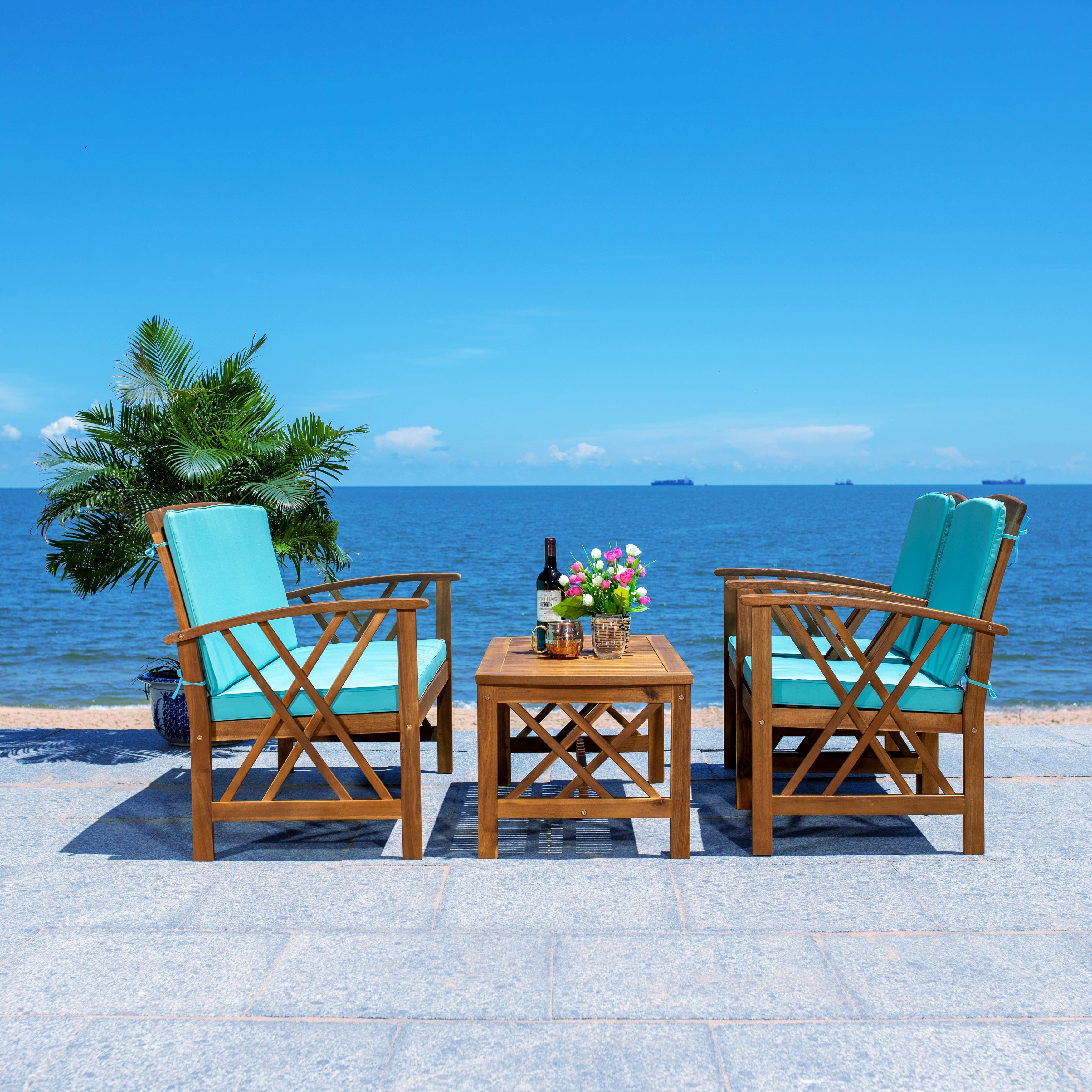 Safavieh outdoor living fontana 4 hotsell pc outdoor set