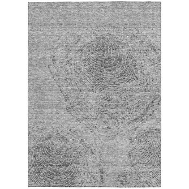 HomeRoots Abstract Transitional Rectangle Outdoor Rug