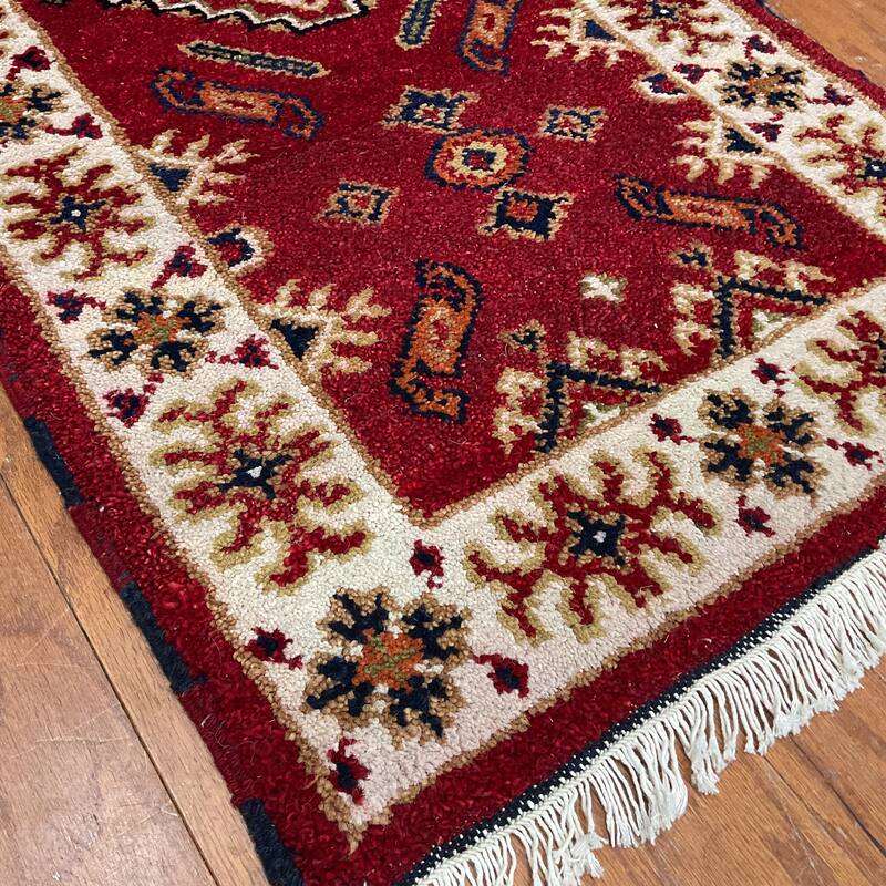 HERAT ORIENTAL Handmade Kazak Wool Rug - 2'2" x 4'