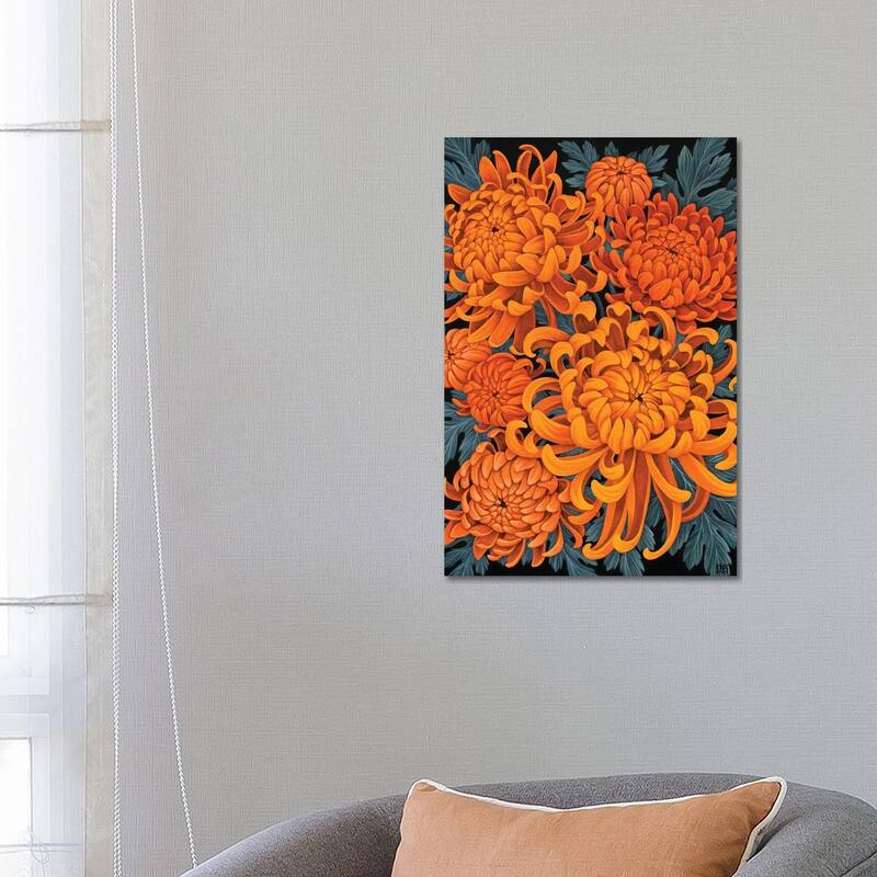 iCanvas "Chrysanthemums" by Vasilisa Romanenko Canvas Print - 26x18x1.5