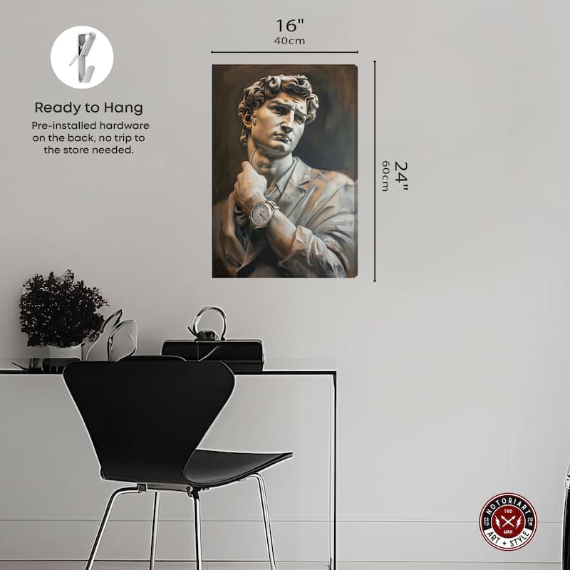 Notoriart Classy Sculpture Gallery Wrapped Men Style 1 Piece Canvas Wall Art