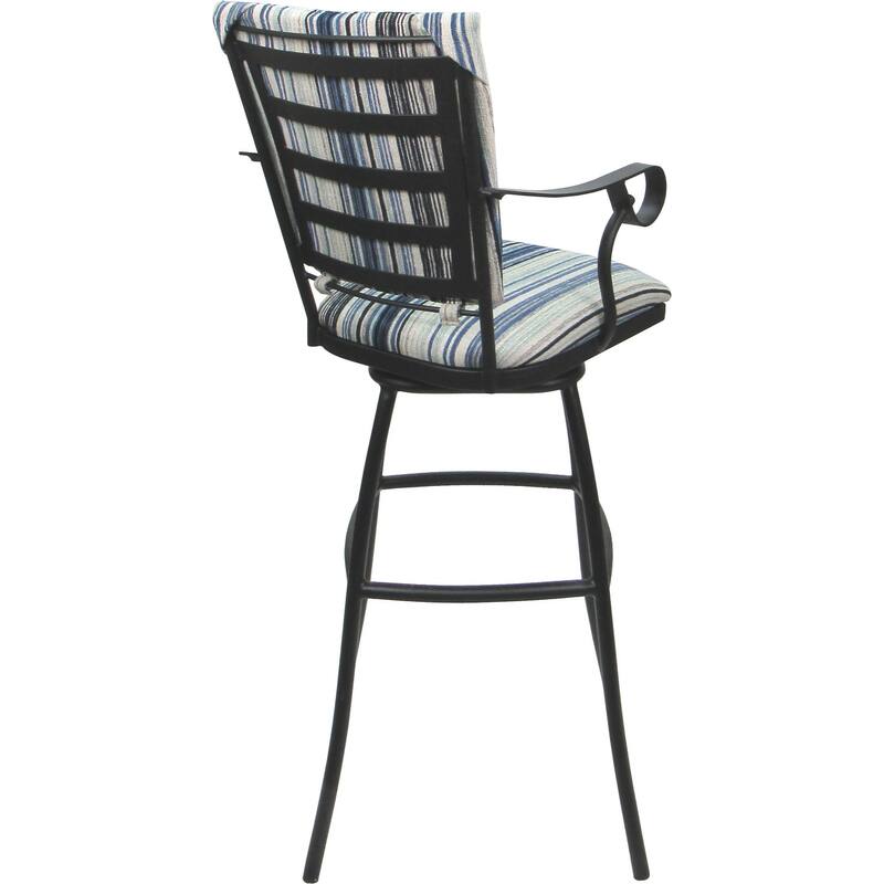Outdoor Indoor Bar Stool Counter Extra Tall - Jenna Padded Back with Arms