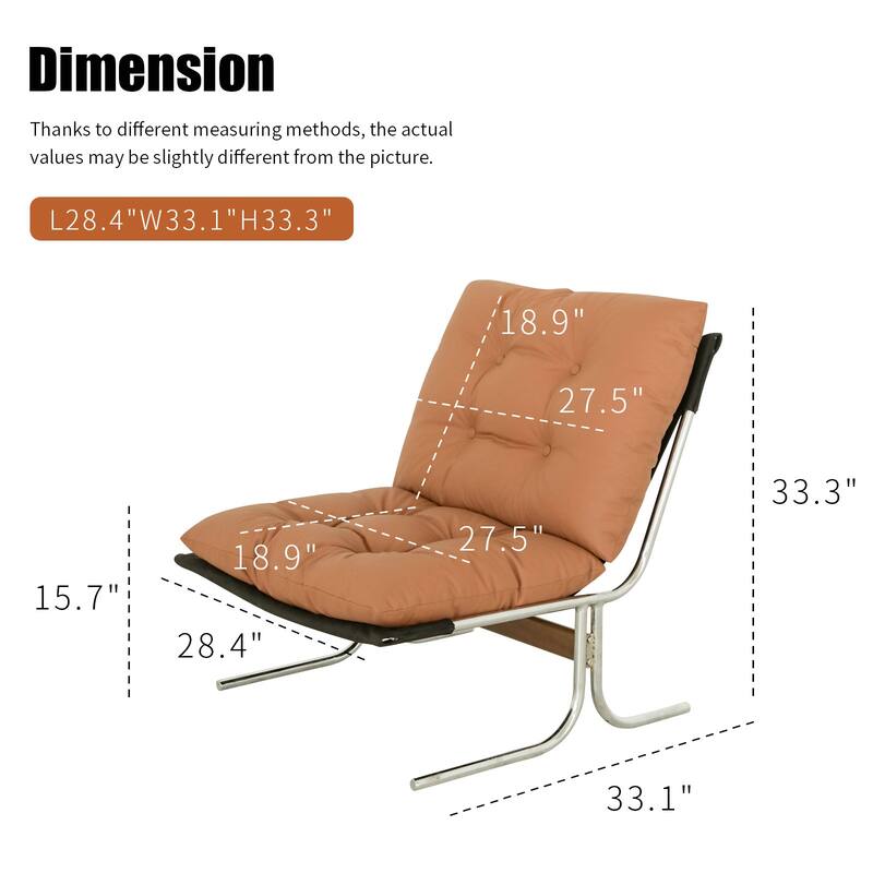 Faux Leather Upholstered Living Room Chair Accent Chair Reading Chair