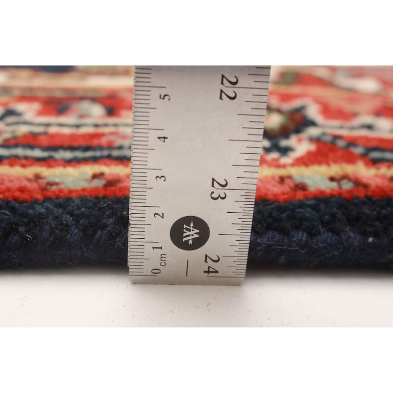 ECARPETGALLERY Hand-knotted Serapi Heritage Dark Navy Wool Rug - 2'7 x 17'9
