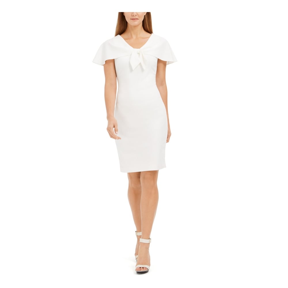 Macy's calvin klein white dresses on sale