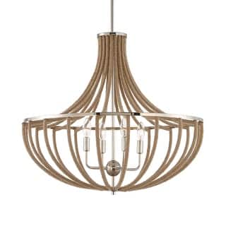 Uttermost Lovelock 4 Light Rope Empire Chandelier - 27.5"W x 27.5"D x 24.25"H