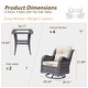 preview thumbnail 33 of 97, Gray Wicker Rattan Outdoor Patio Furniture Set Swivel Chair with Cushion