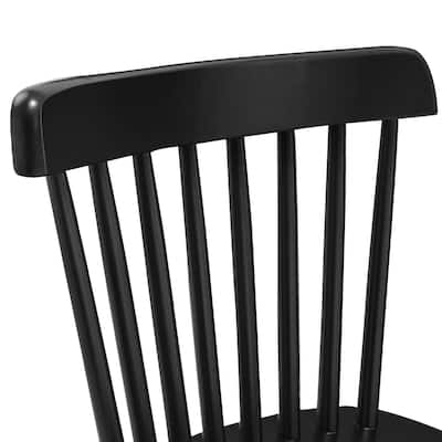 26 in. Modern Wooden Bar Stools with Slat Back Windsor-Style Solid Wood Counter Stools - 17.7 in. W x 17.7 in. D x 38.5 in. H