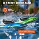 preview thumbnail 8 of 26, RC Boat, 2.4GHz 12 km/h, Remote Control Boat for Pools & Lakes, Racing Boat with LED Light for Adults Boys & Girls