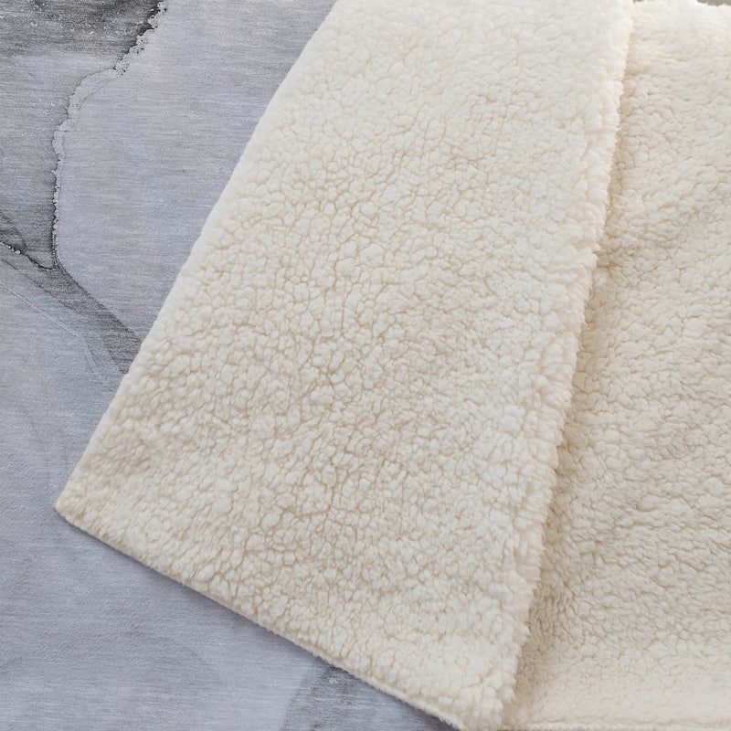 Premium Machine Washable Abstract Contemporary Sherpa Throw Blanket