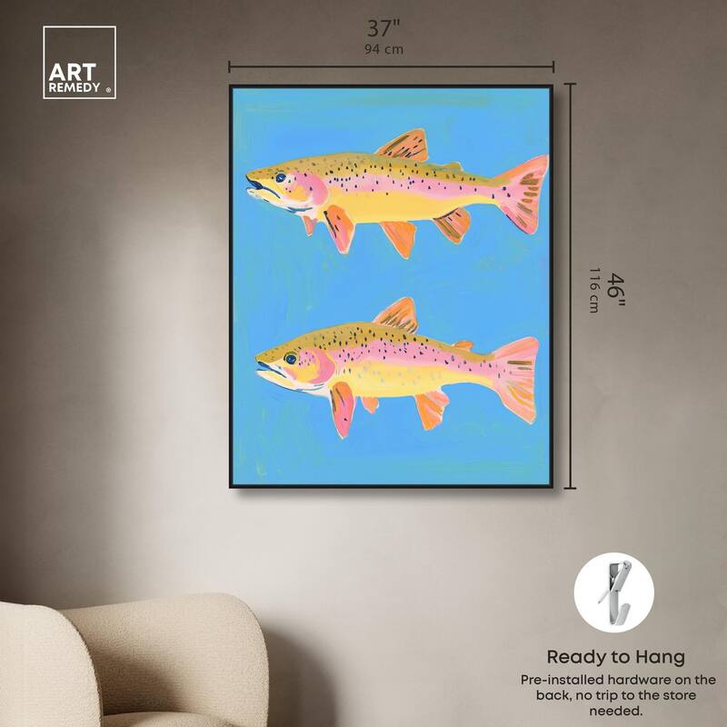 Twin Fins Canvas by Art Remedy