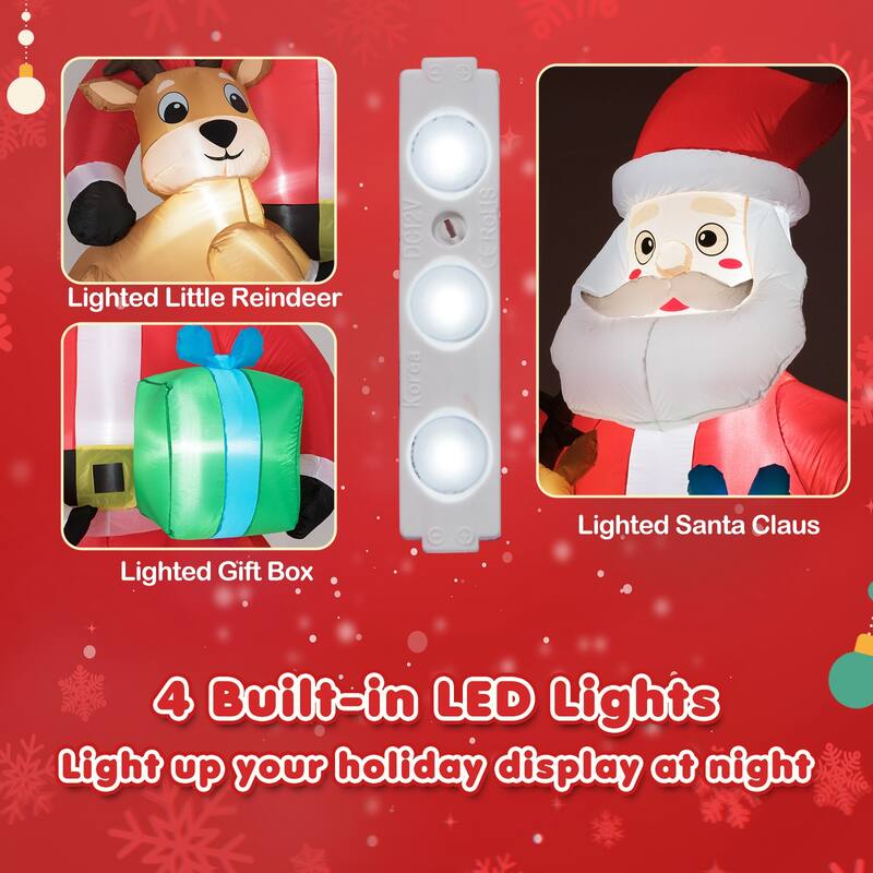 9.5 FT Christmas Inflatable Santa Outdoor Blow up Decoration