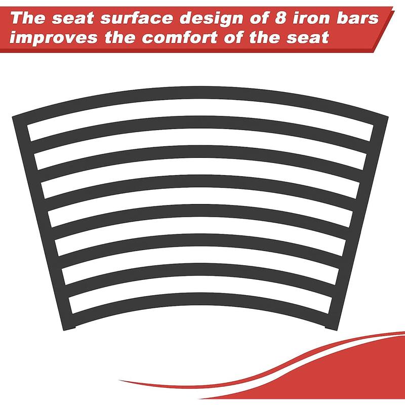 Curved Fire Pit Bench Set of 4,Metal Outside Bench Fire Pit Seating