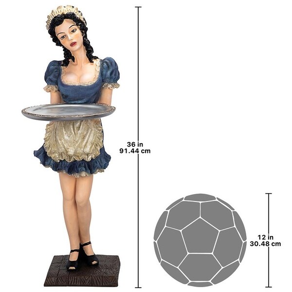 Design Toscano Genevieve, the Buxom French Maid Pedestal
