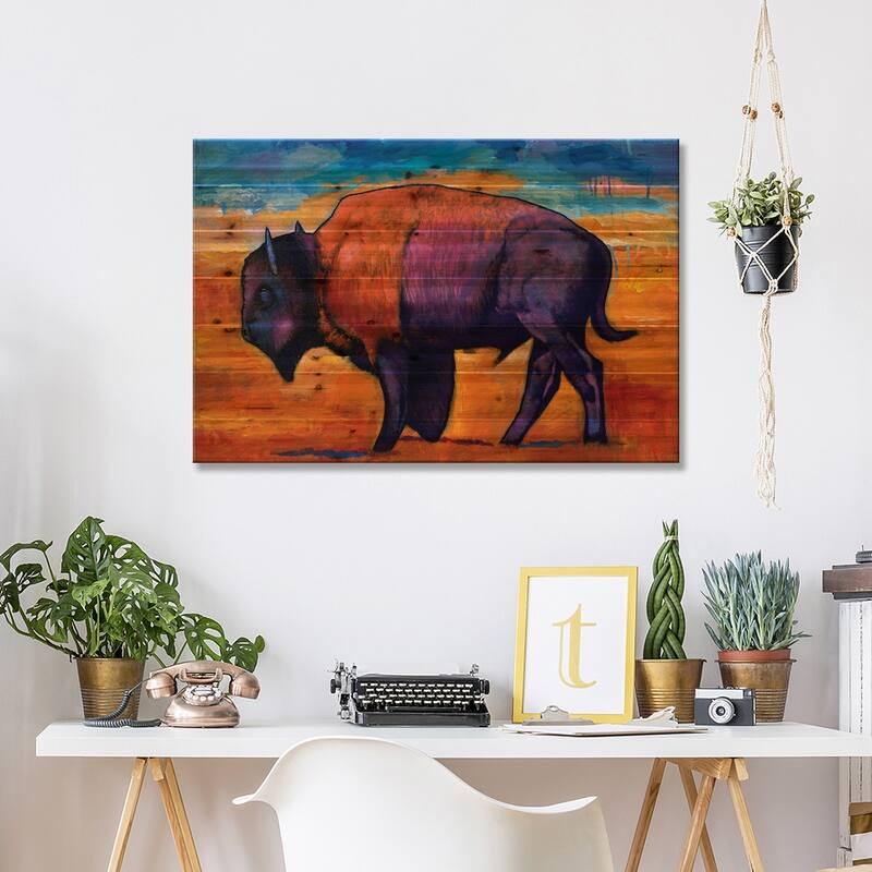 High Plains Drifter Print On Wood by Johnathan Harris - Multi-Color
