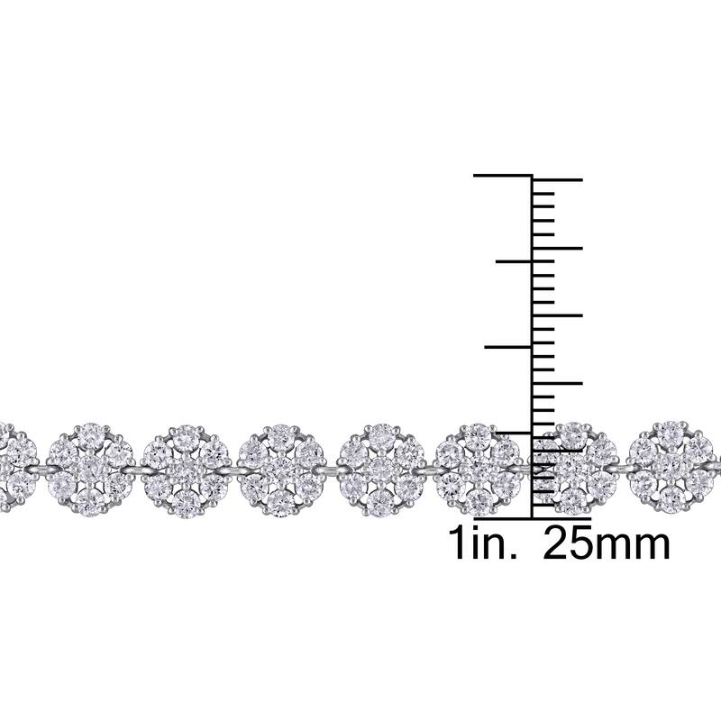 Miadora 14k or 18k White Gold Diamond Necklace 4 to 15 3/8ct TDW