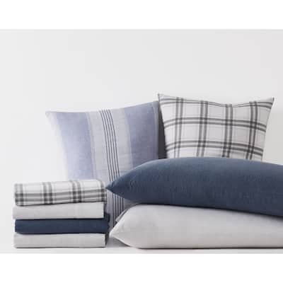 London Fog Printed Cotton Flannel 3 Piece Duvet Cover Set