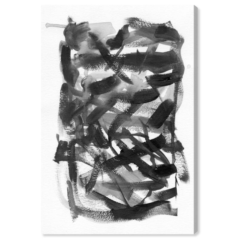 Wynwood Studio Abstract Guess Black and Modern & Contemporary Wall Art Canvas Print