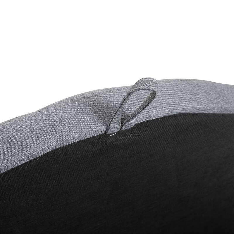 HOMCOM Half Circle Modern Luxurious Storage Polyester Fabric Ottoman Bed Bench with Legs Lift Lid Thick Sponge Pad Ideal Bench
