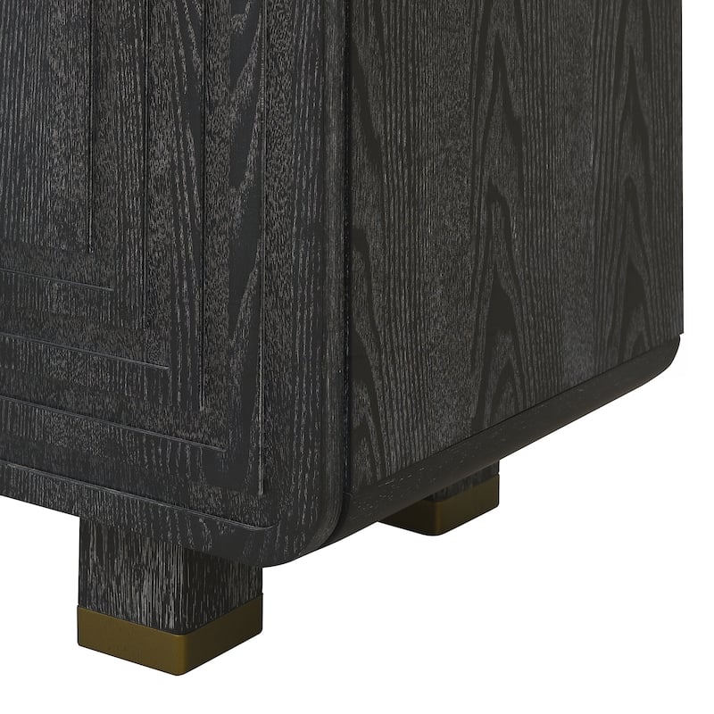 4-Door Vintage Fluted Sideboard Cabinet