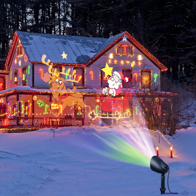 Gymax Christmas Waterproof Projector Light Holiday Decor LED Lights w/